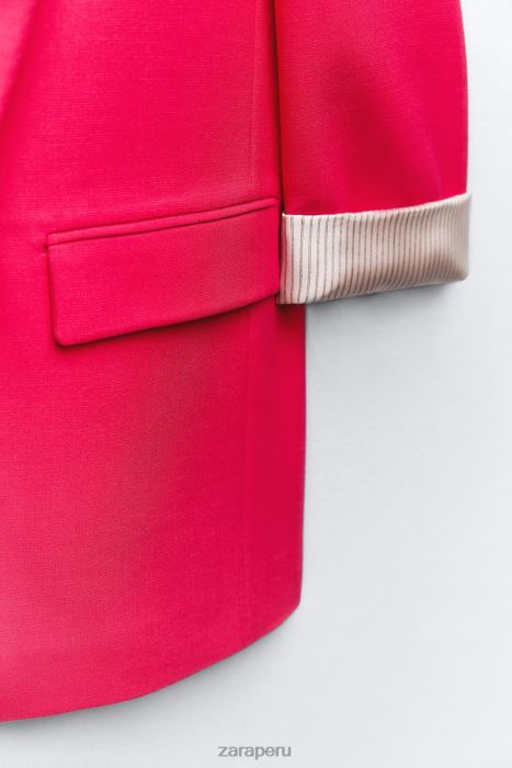 Zara mujer blazer con puños estampados BDP8J900 ropa fucsia