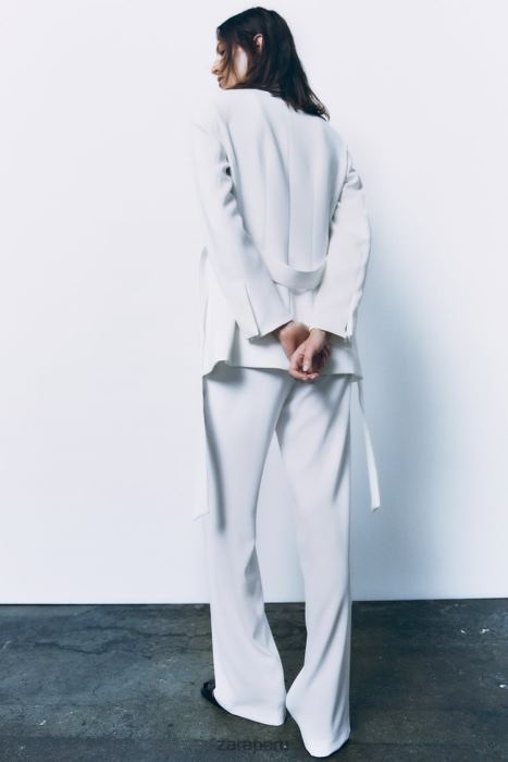 Zara mujer pantalones de talle alto y corte regular BDP8J889 ropa crudo