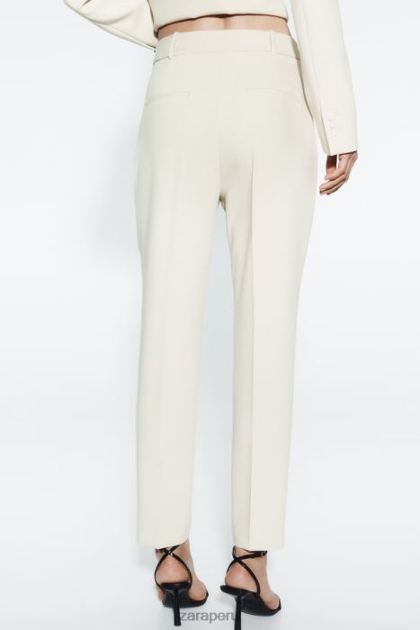 Zara mujer pantalones delgados de cintura alta BDP8J886 ropa crudo