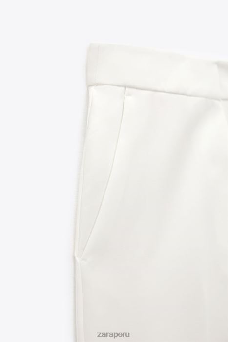 Zara mujer pantalones rectos con puños vueltos BDP8J898 ropa crudo