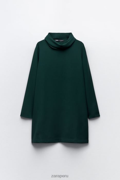 Zara mujer mini vestido recto BDP8J233 ropa verde azul