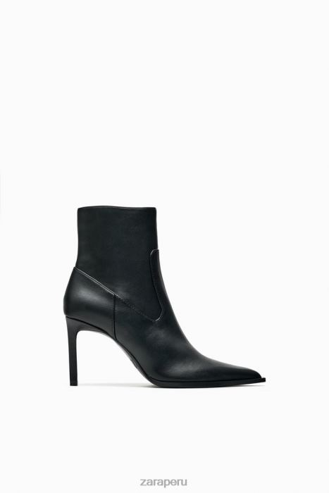 Zara mujer botines con tacón y puntera en punta BDP8J732 calzado negro