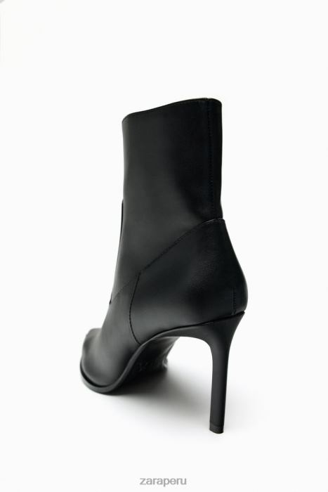 Zara mujer botines con tacón y puntera en punta BDP8J732 calzado negro