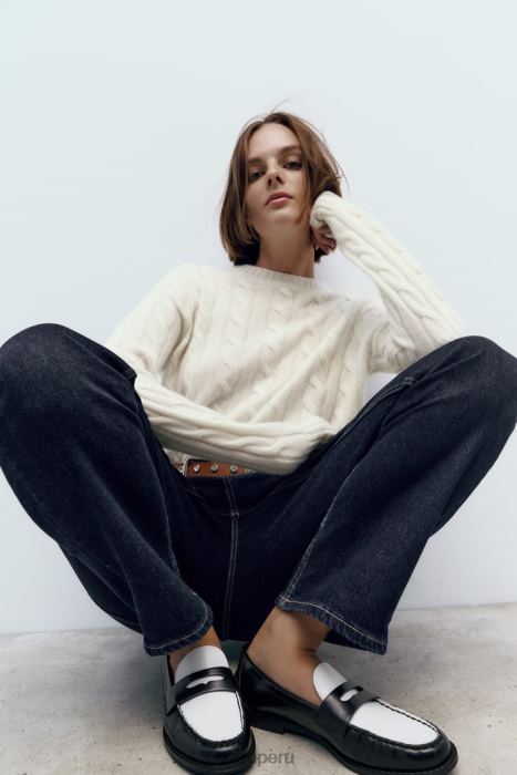 Zara mujer mocasines en contraste BDP8J739 calzado Dos tonos