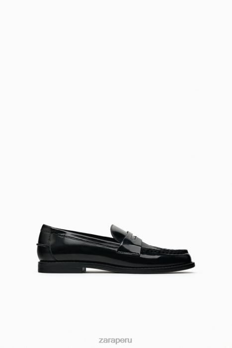 Zara mujer mocasines penny de charol sintético BDP8J740 calzado negro
