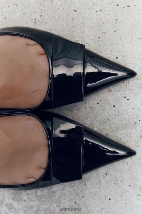 Zara mujer zapatos de tacón con tira trasera BDP8J735 calzado negro