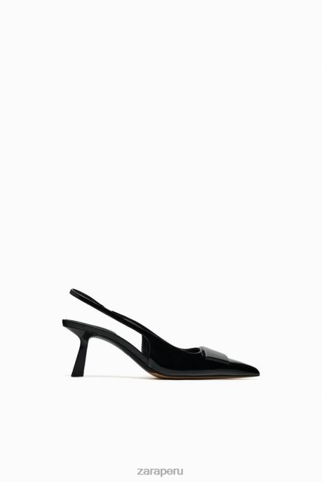 Zara mujer zapatos de tacón con tira trasera BDP8J735 calzado negro