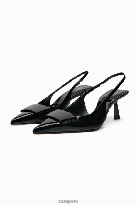 Zara mujer zapatos de tacón con tira trasera BDP8J735 calzado negro