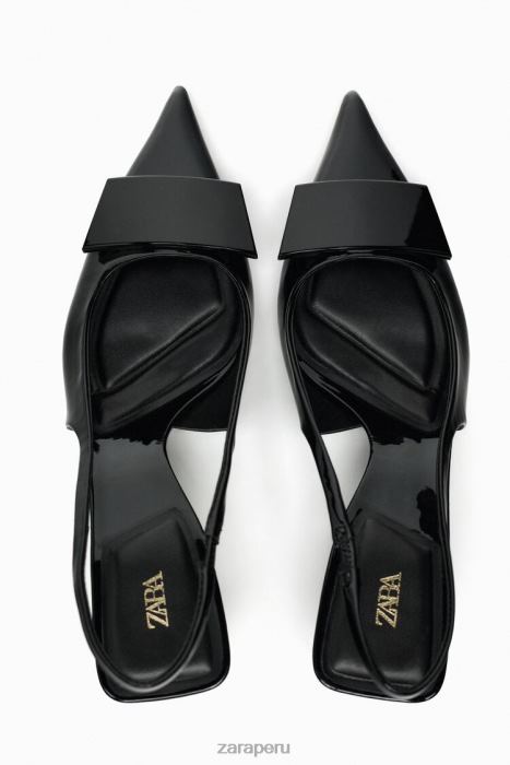 Zara mujer zapatos de tacón con tira trasera BDP8J735 calzado negro
