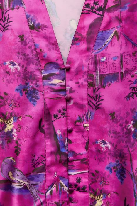 Zara mujer camisa tipo kimono estampada BDP8J275 ropa multicolor