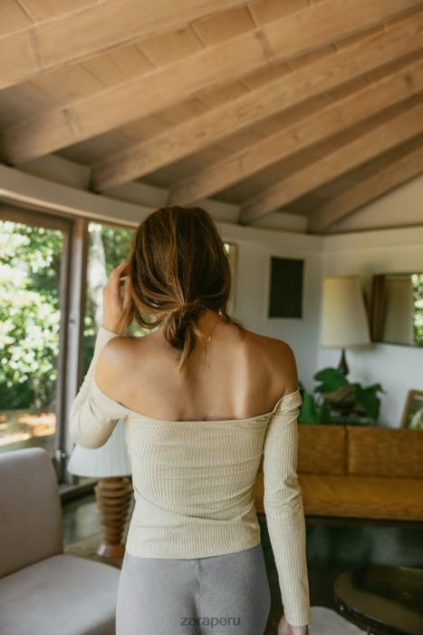 Zara mujer top bandeau con hilo metalizado BDP8J248 ropa dorado