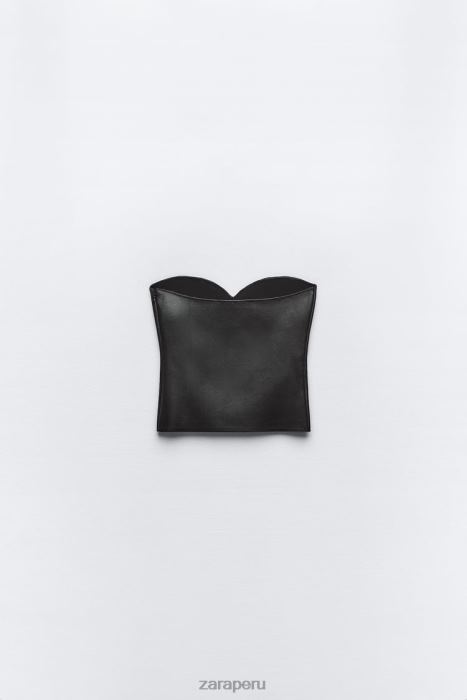 Zara mujer top corpiño de punto BDP8J267 ropa negro