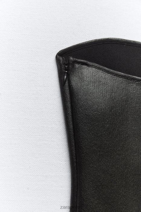 Zara mujer top corpiño de punto BDP8J267 ropa negro