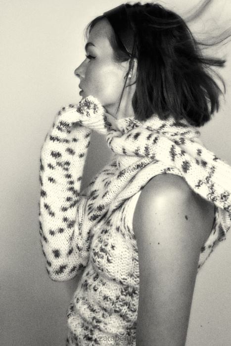 Zara mujer top largo de punto mixto BDP8J261 ropa sólo uno