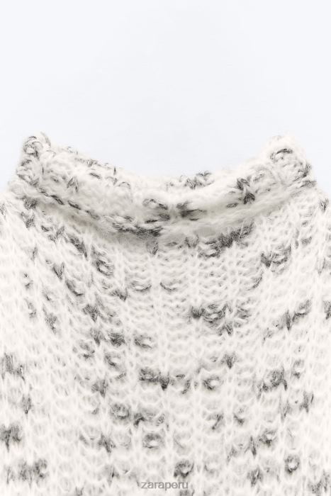 Zara mujer top largo de punto mixto BDP8J261 ropa sólo uno