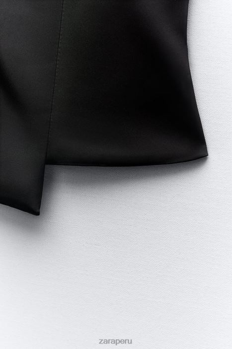 Zara mujer top sin tirantes con efecto satinado BDP8J277 ropa negro