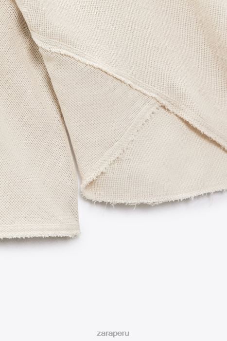 Zara mujer blusa con textura rústica BDP8J382 ropa arena