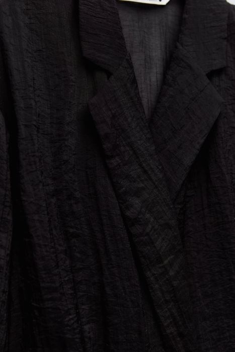 Zara mujer blusa minimalista con cinturón BDP8J370 ropa negro