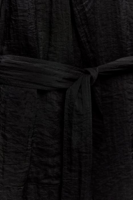 Zara mujer blusa minimalista con cinturón BDP8J370 ropa negro