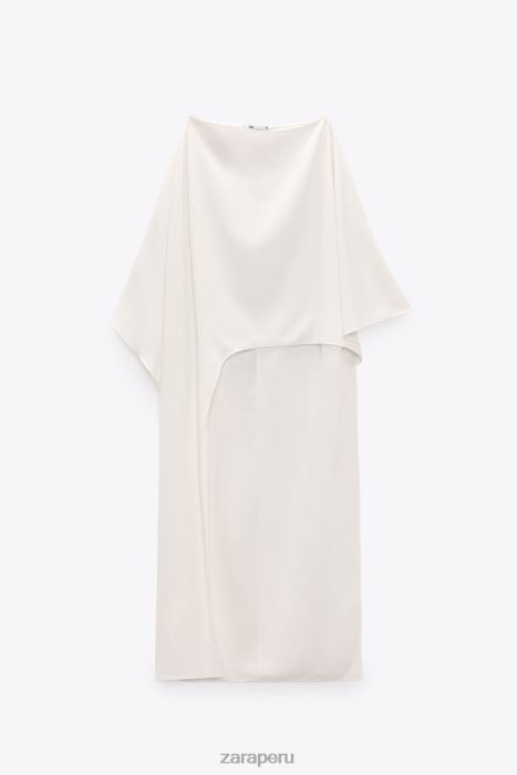 Zara mujer blusa tipo capa asimétrica BDP8J301 ropa crudo