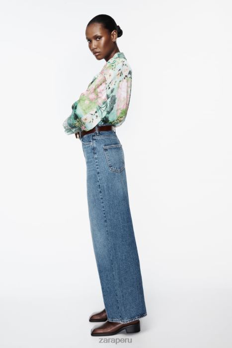 Zara mujer camisa con estampado floral BDP8J321 ropa multicolor