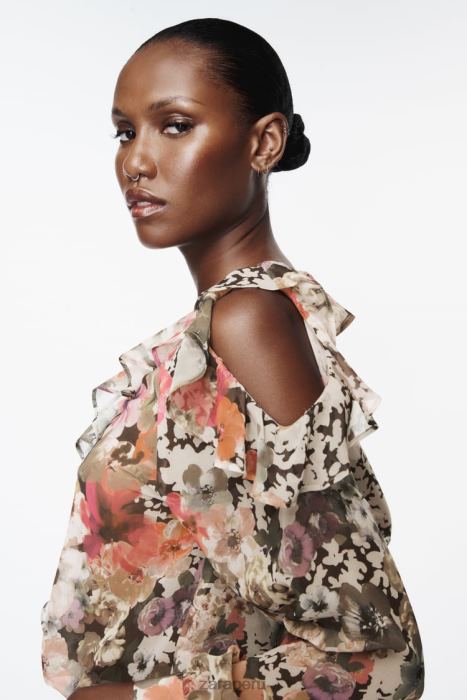 Zara mujer camisa con estampado floral BDP8J404 ropa multicolor