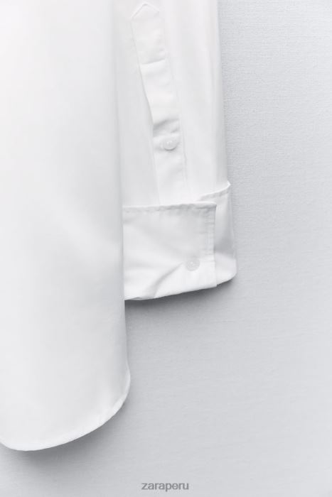Zara mujer camisa de gran tamaño BDP8J443 ropa blanco