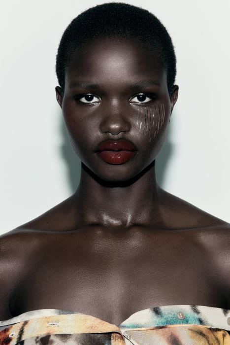 Zara mujer camisa de tul con estampado tie-dye BDP8J458 ropa naranjas