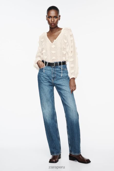 Zara mujer camisa floral 3d BDP8J310 ropa crudo