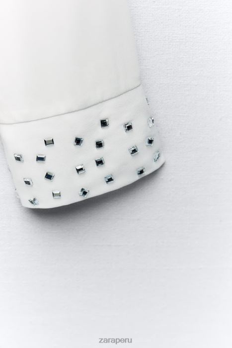 Zara mujer camisa fluida con espejo BDP8J425 ropa ostra blanca