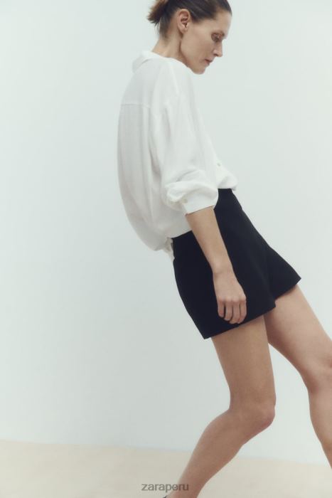 Zara mujer camisa fluida de gran tamaño BDP8J349 ropa blanco