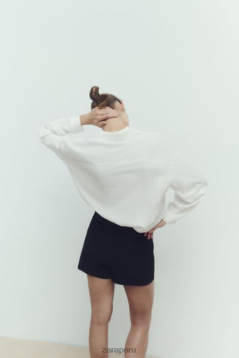 Zara mujer camisa fluida de gran tamaño BDP8J349 ropa blanco