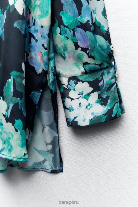 Zara mujer camisa oversize con estampado floral BDP8J384 ropa multicolor