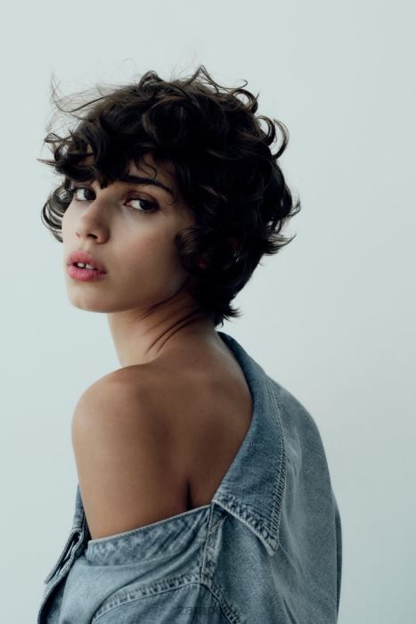 Zara mujer camisa vaquera asimétrica trf BDP8J287 ropa azul claro