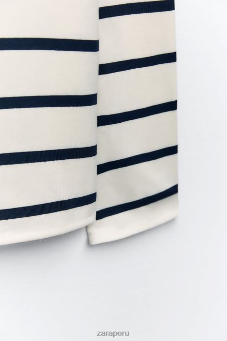Zara mujer Camiseta de algodón BDP8J468 ropa a rayas