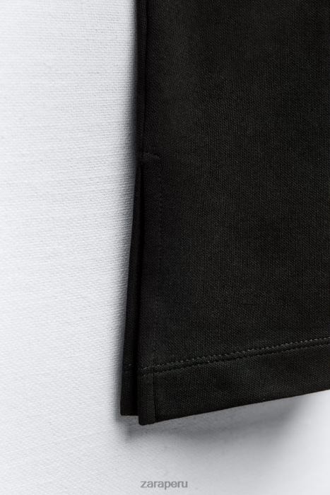 Zara mujer camiseta de gran tamaño BDP8J461 ropa negro