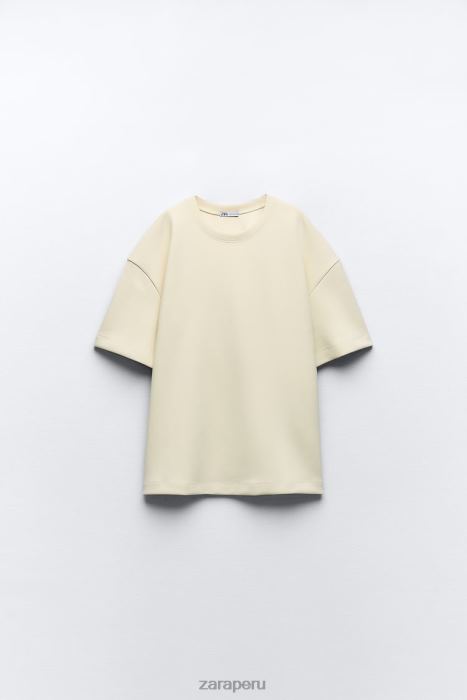 Zara mujer camiseta de gran tamaño BDP8J462 ropa crudo