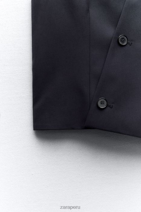 Zara mujer chaleco asimétrico colección zw BDP8J188 ropa Azul marino