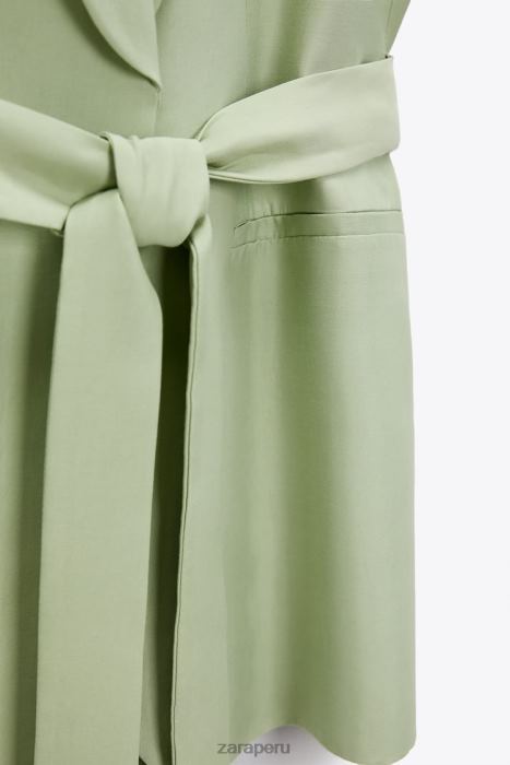 Zara mujer chaleco con cuello de esmoquin BDP8J223 ropa verde pastel