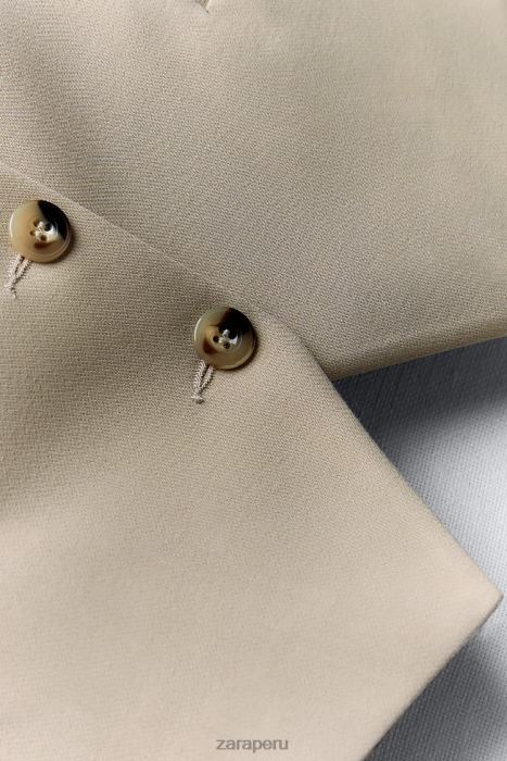 Zara mujer chaleco con mezcla de rayas diplomáticas BDP8J191 ropa marrón topo