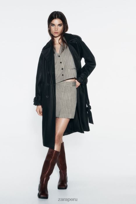 Zara mujer chaleco de espiga BDP8J218 ropa marga gris