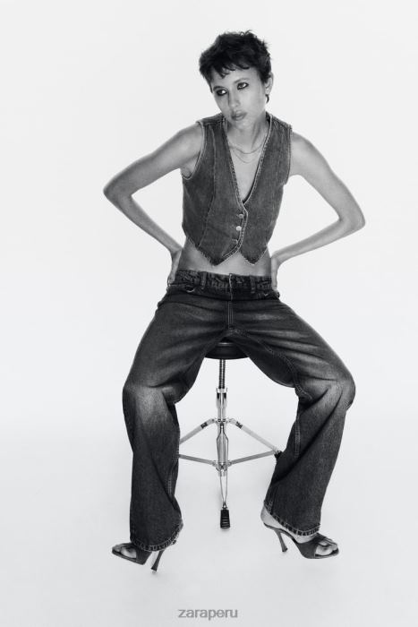 Zara mujer chaleco vaquero corto z1975 BDP8J204 ropa azul medio