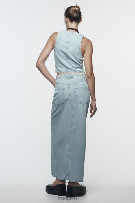 Zara mujer chaleco vaquero corto z1975 BDP8J205 ropa gris