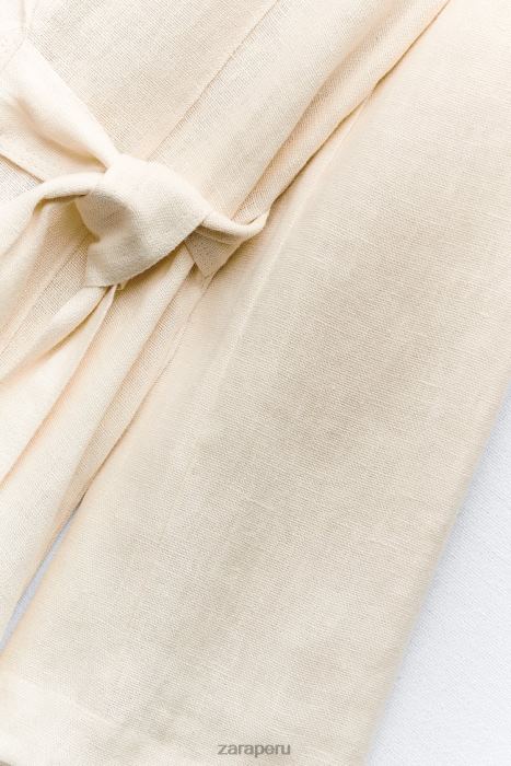 Zara mujer abrigo de lino ventilado edición limitada BDP8J81 ropa vainilla