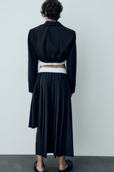 Zara mujer blazer bomber corto a rayas BDP8J143 ropa azul