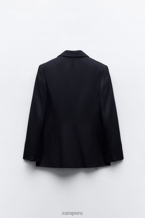 Zara mujer blazer con doble botonadura BDP8J140 ropa Azul marino