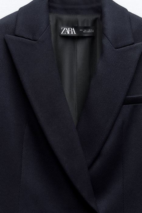 Zara mujer blazer con doble botonadura BDP8J140 ropa Azul marino