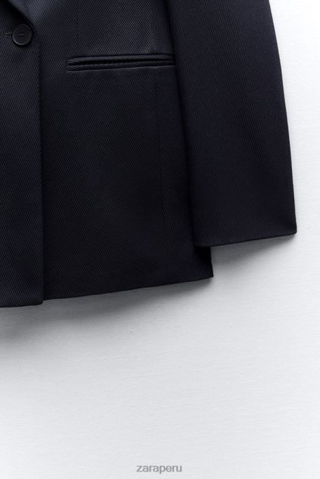 Zara mujer blazer con doble botonadura BDP8J140 ropa Azul marino