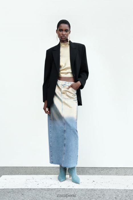 Zara mujer blazer de corte recto BDP8J159 ropa negro