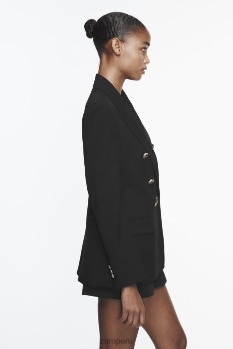 Zara mujer blazer de vestir con doble botonadura BDP8J151 ropa negro